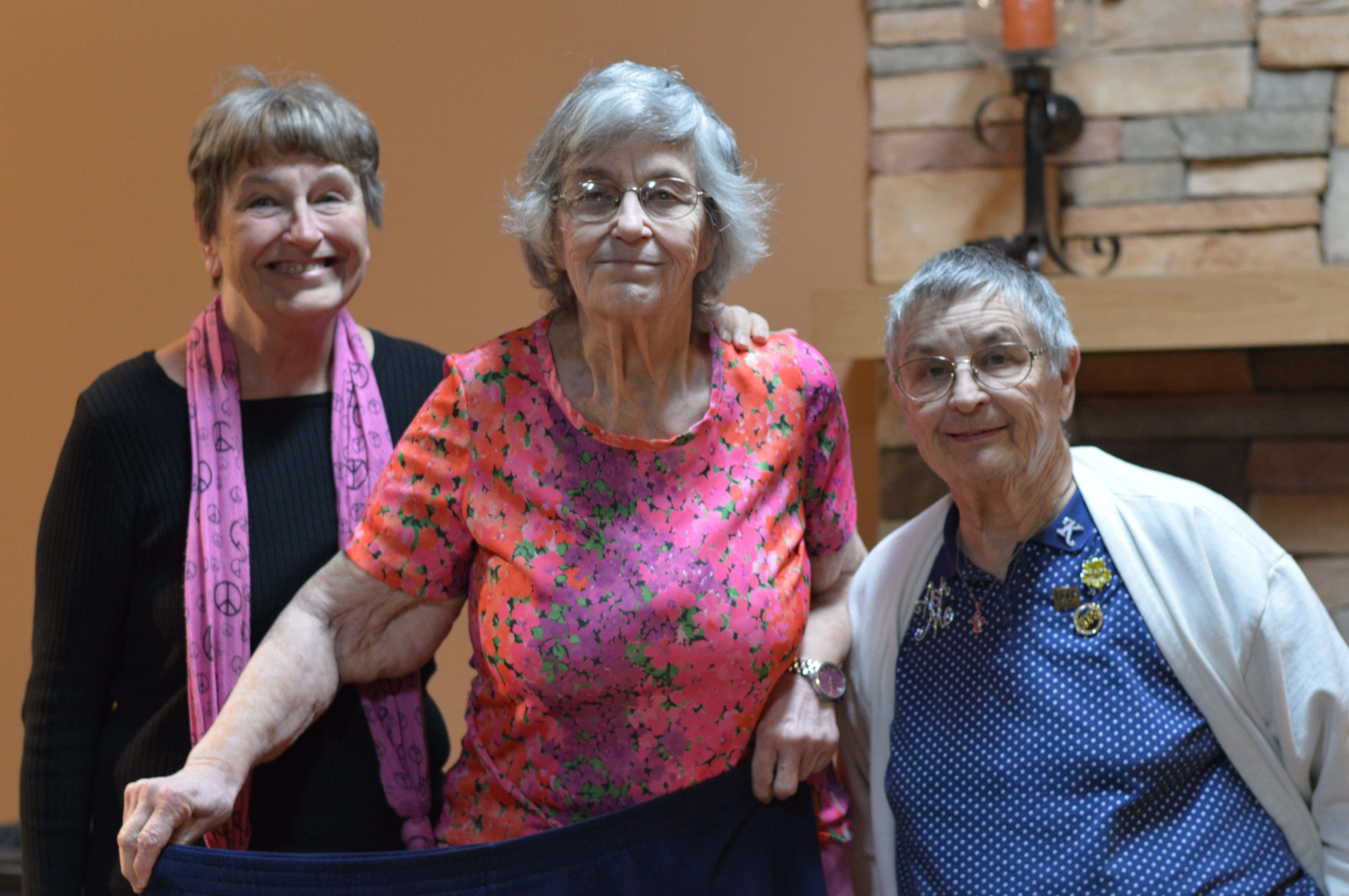 From left to right, Shirley Gauthier, Mary Phillips and Jo Tegge are all success stories with the Eugene chapter of Take Off Pounds Sensibly (TOPS). Gauthier has lost more than 40 pounds, Phillips has lost nearly 164 pounds and Tegge is a KOPS, Keeps Off Pounds Sensibly, or a person who has reached their goal weight and kept it off for at least a year. Photo by Vanessa Salvia.